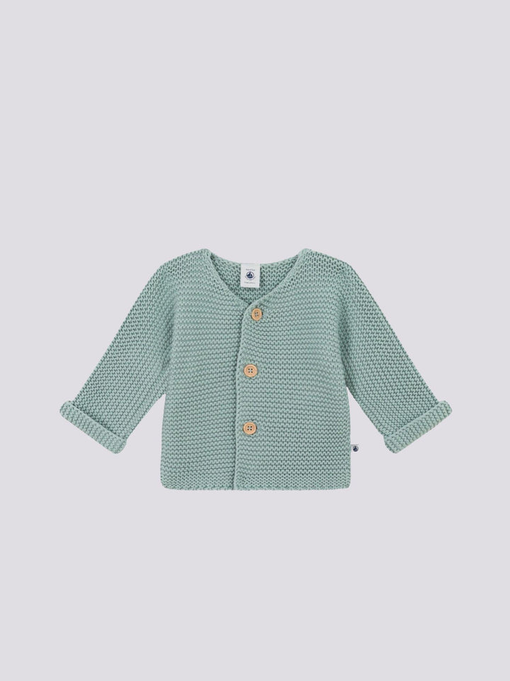CARDIGAN BEBÈ IN TRICOT A PUNTO LEGACCIO A08BQ 04 PETIT BATEAU 