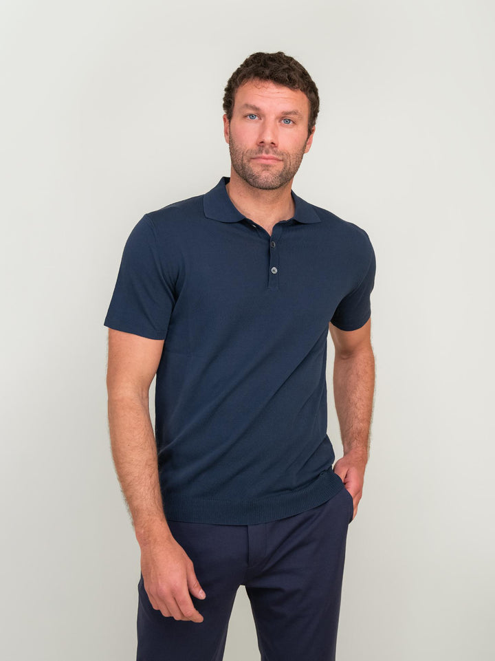 Polo in cotone extralight color blu 0305 23 FIESOLI DANIELE 