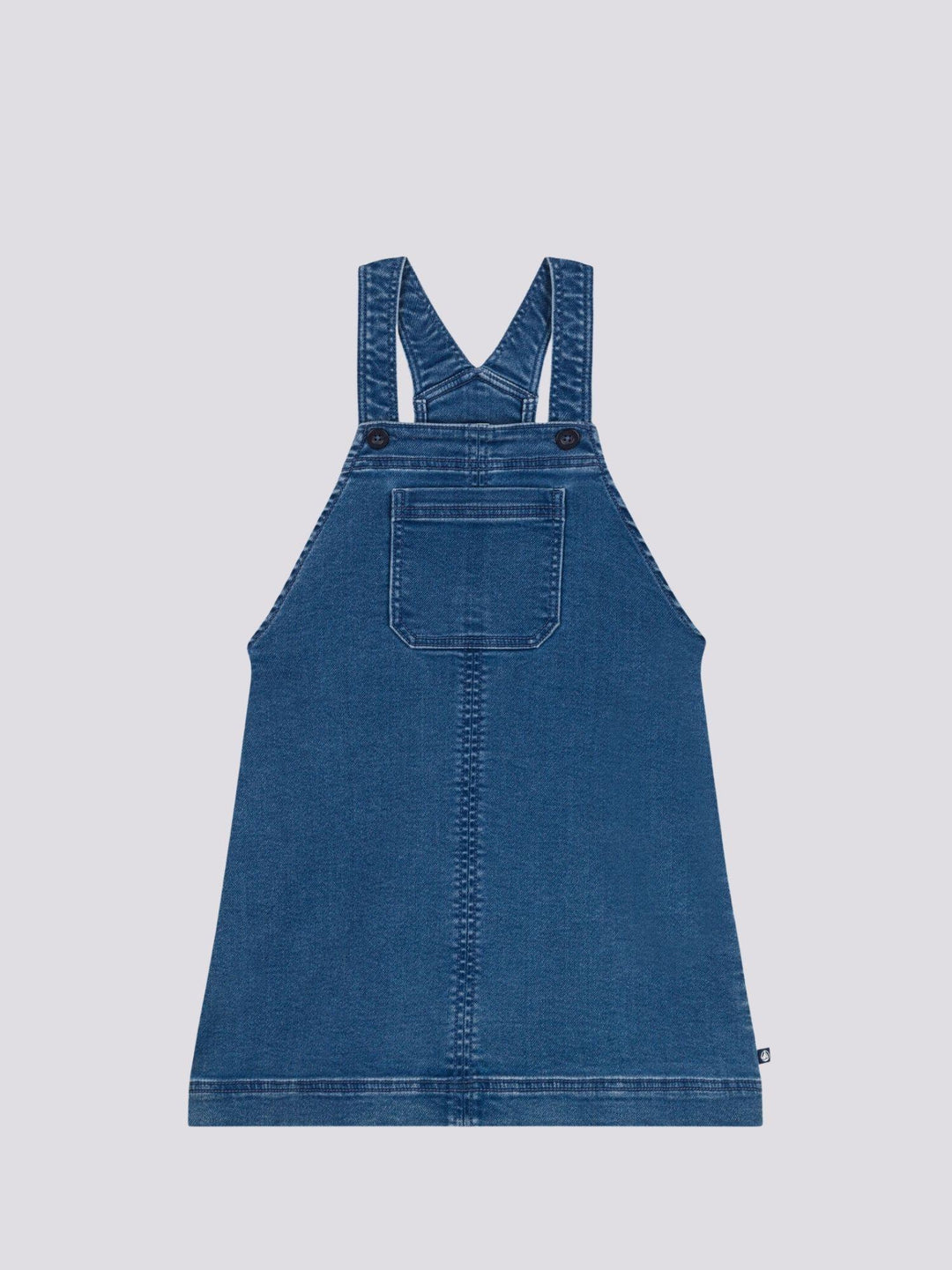 ABITO SALOPETTE IN DENIM EFFETTO FELPATO BAMBINA A082H 01 PETIT BATEAU 