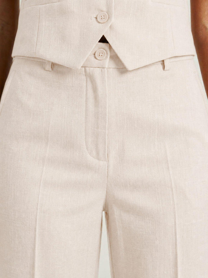 Pantalone sartoriale a palazzo panna 0636OR PANNA ANDREA MORANDO 