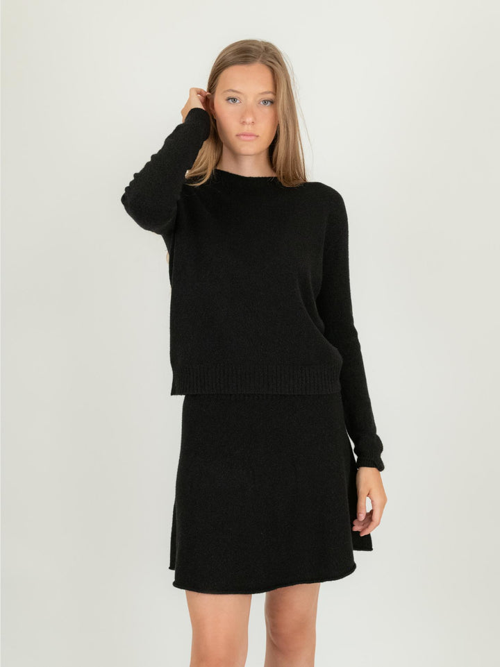 MINI GONNA IN MAGLIA NERA 0370/286 0010 BIMOR 