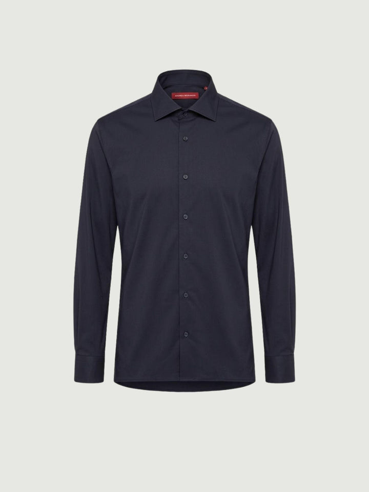 Camicia no stiro con colletto francese blu BU26S10CANEU6 200 ANDREA MORANDO 
