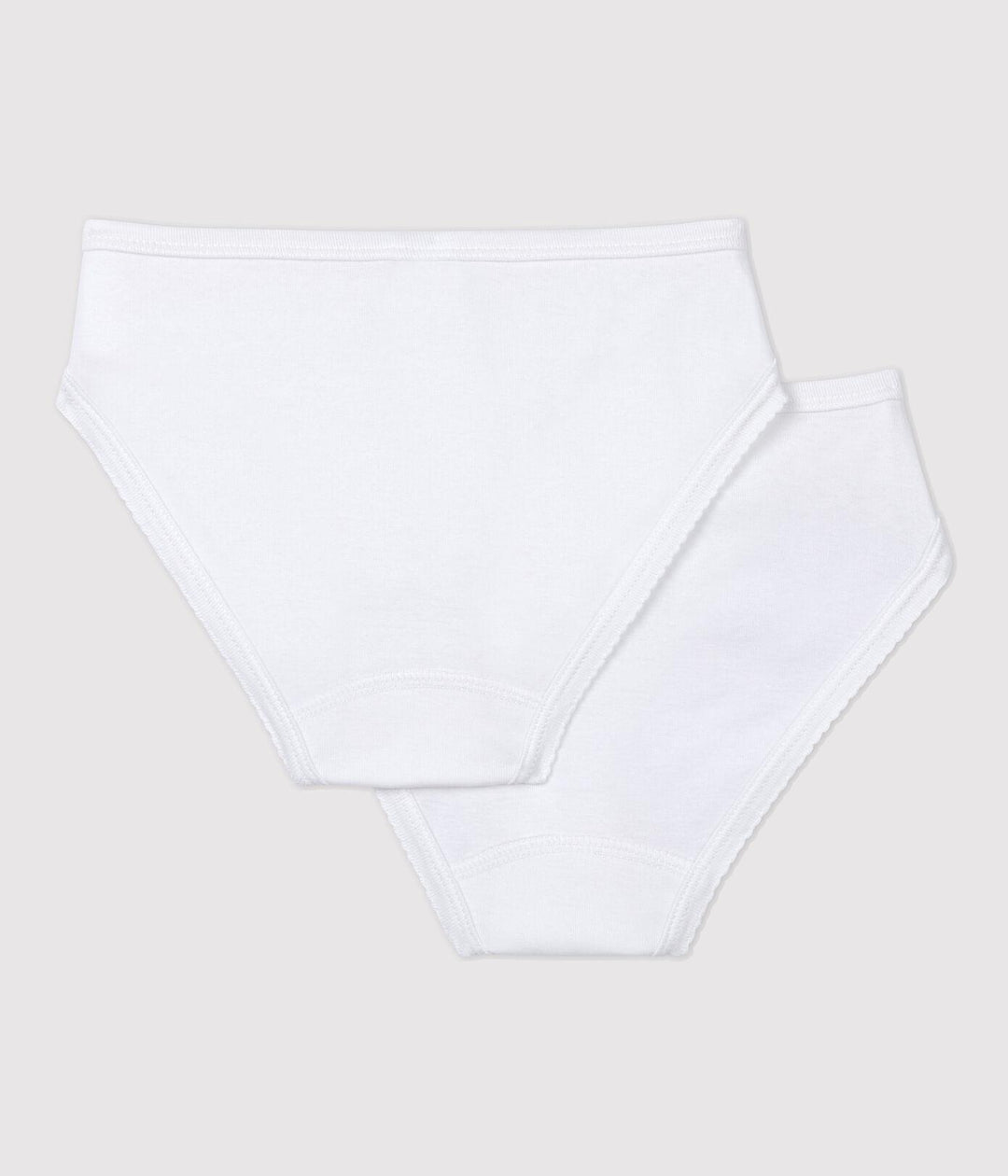 CONFEZIONE DA 2 SLIP BIANCHI RAGAZZA A01DP 00 PETIT BATEAU 