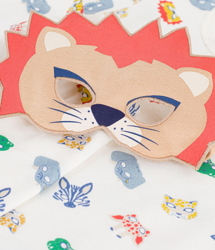 Pigiama stampa animali savana con maschera A0F6P 01 PETIT BATEAU 