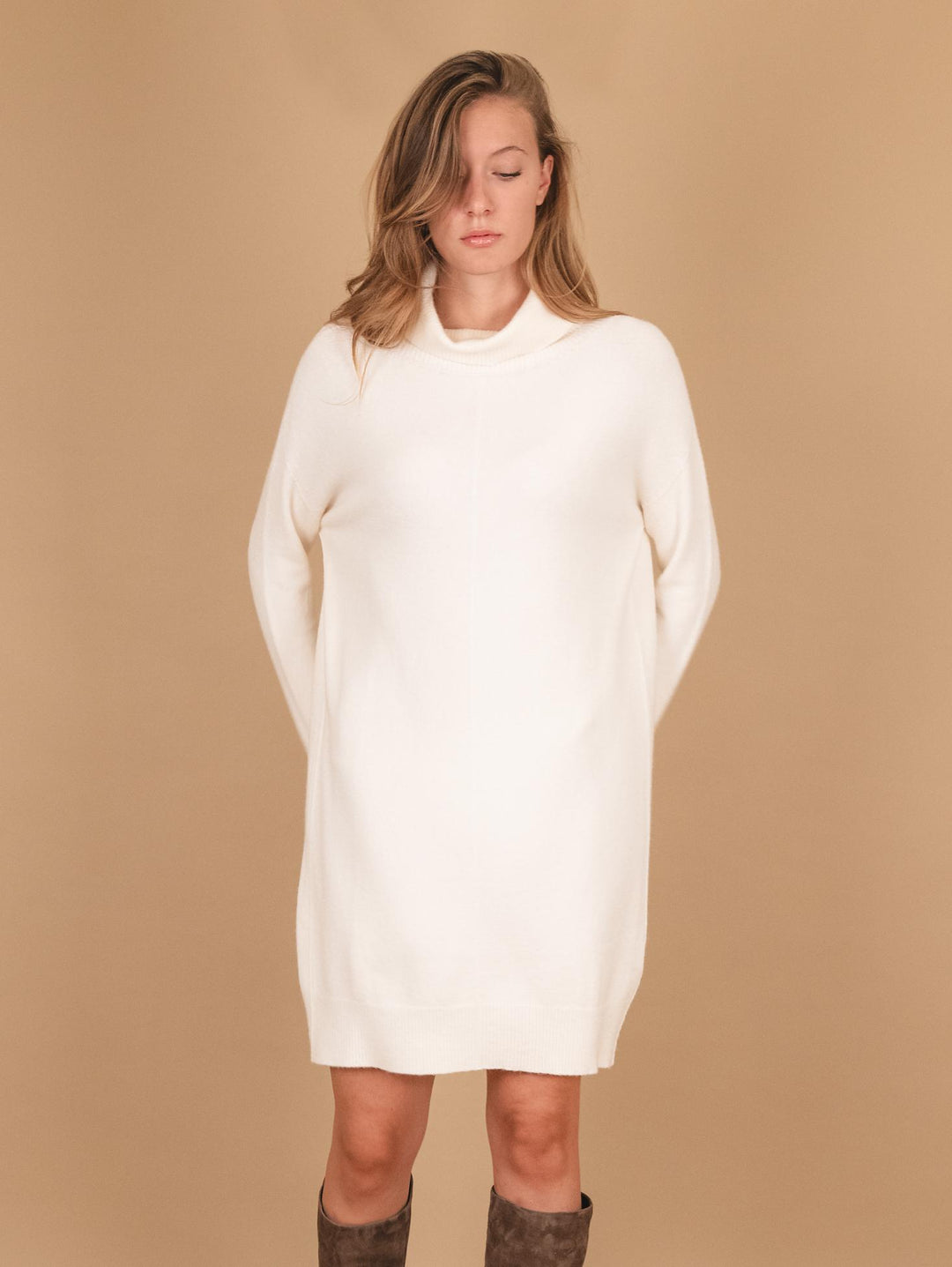 MAGLIA ABITO CON COLLO ALTO PANNA 0370/225 0248 BIMOR 