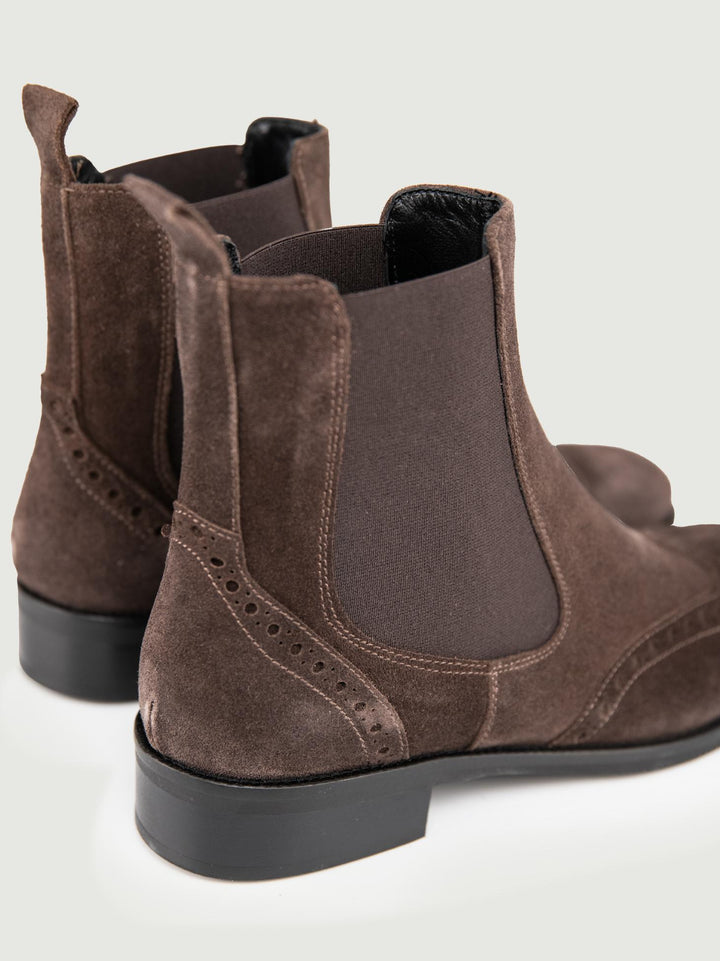 STIVALETTO BEATLES IN CAMOSCIO TESTA MORO 40 T.MORO ANDREA MORANDO 