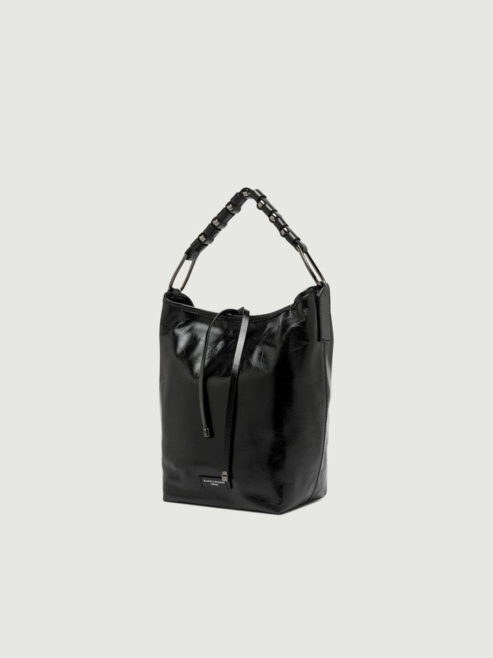 BORSA ELIANA IN PELLE VINTAGE NERA BS 11841 RALPH 001001 GIANNI CHIARINI 