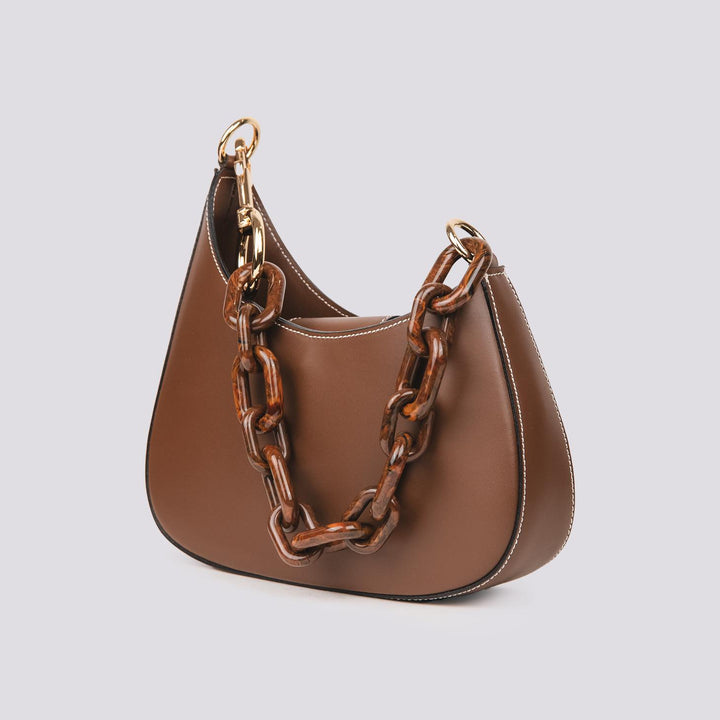 BORSA "MINI CURVY" IN PELLE CIOCCOLATO CON TRACOLLA IN OSSO MINI CURVY BRUCIATO BIMOR 