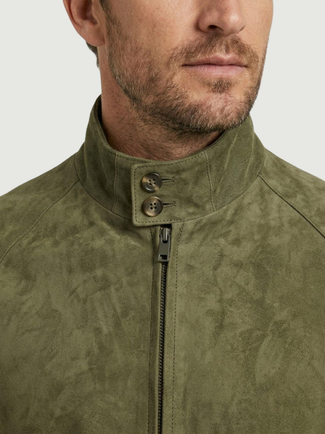 Giacca G9 in pelle scamosciata Light Green BRCPS0939 6014 BARACUTA 