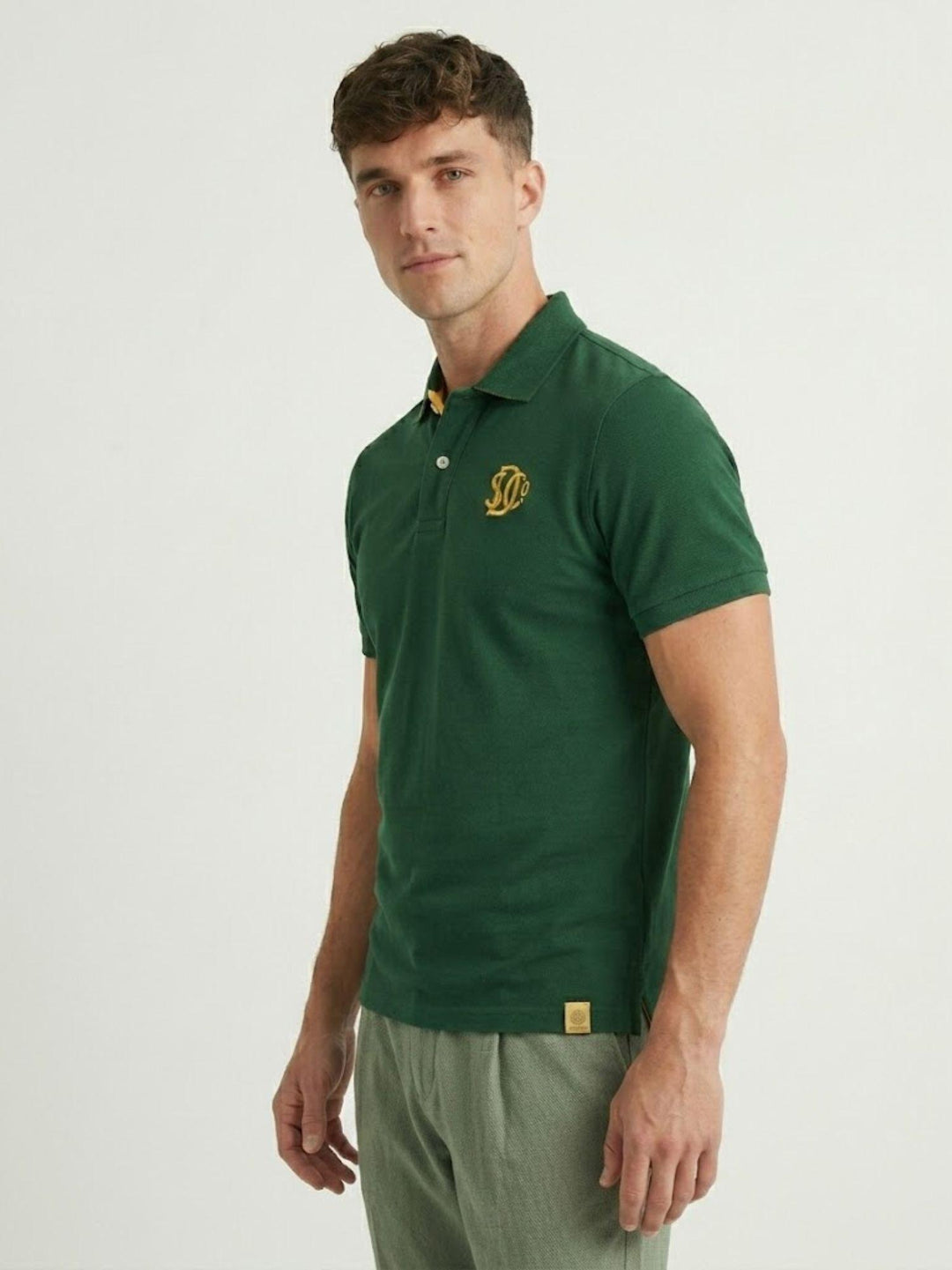 Polo piquet Monogram enamel green M1110465A K1B SUPERDRY 