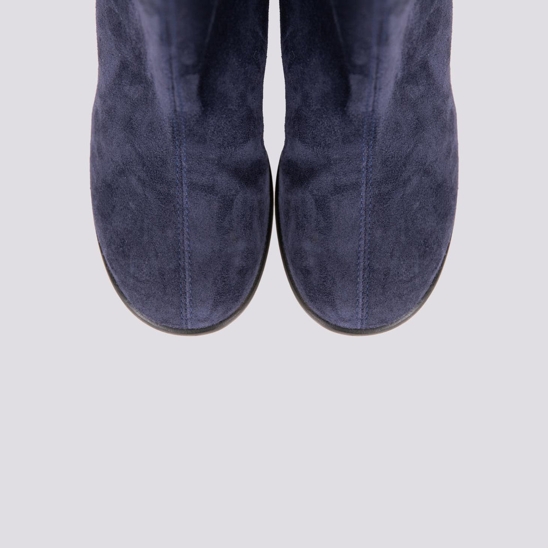 STIVALETTO CON ELASTICI IN CAMOSCIO BLU 8549CAM BLU ANDREA MORANDO 