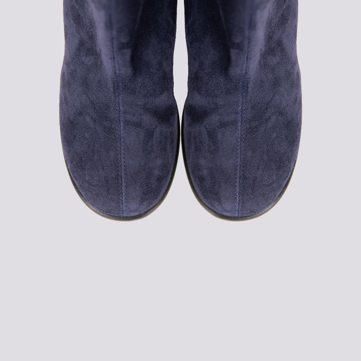 STIVALETTO CON ELASTICI IN CAMOSCIO BLU 8549CAM BLU ANDREA MORANDO 
