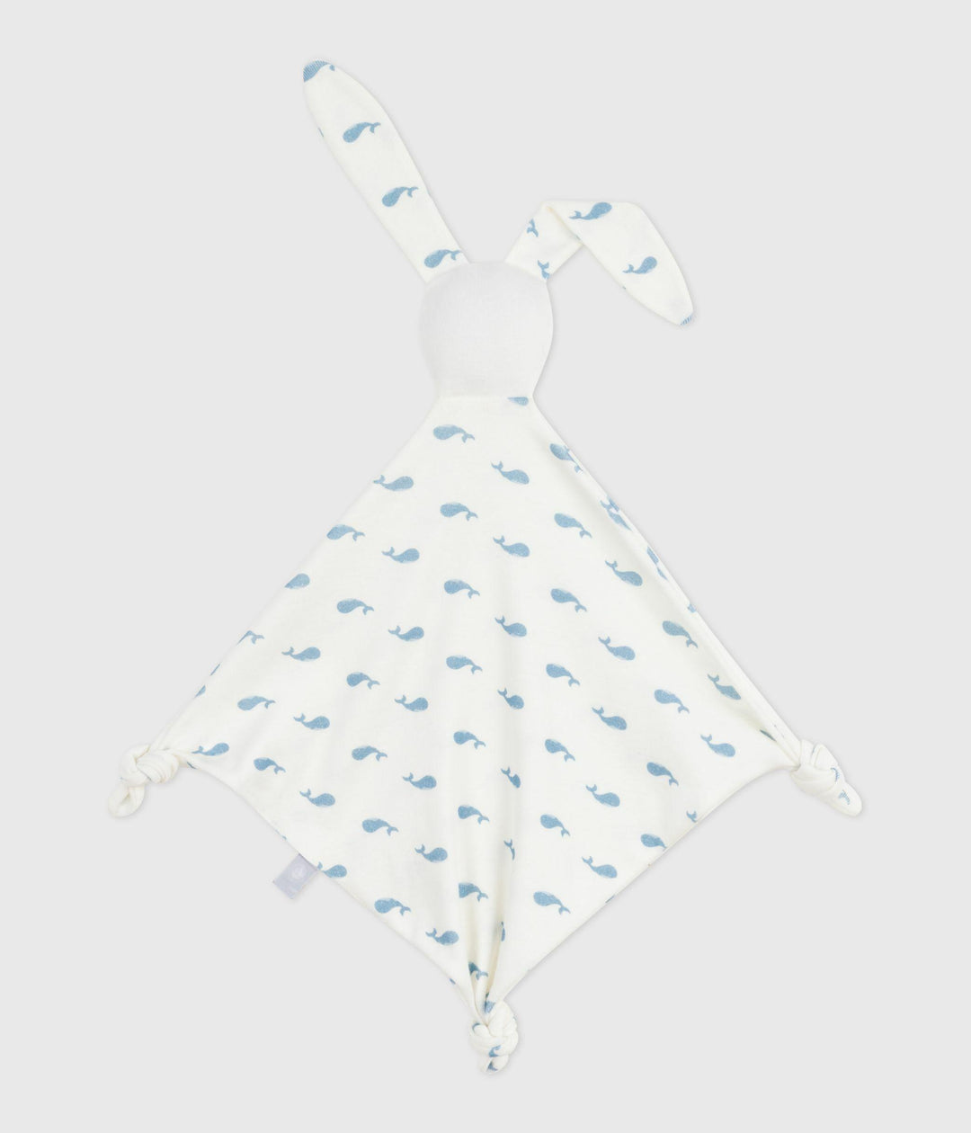 Doudou in cotone con balena stampata neonato A0E1R 01 PETIT BATEAU 