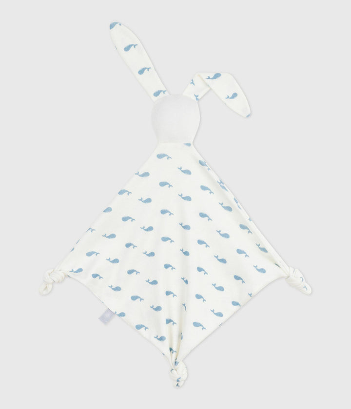 Doudou in cotone con balena stampata neonato A0E1R 01 PETIT BATEAU 