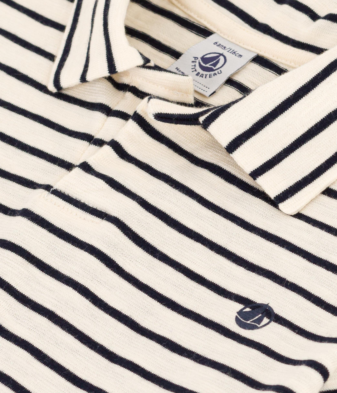 POLO A MANICHE CORTE IN COTONE A RIGHE A09W7 01 PETIT BATEAU 