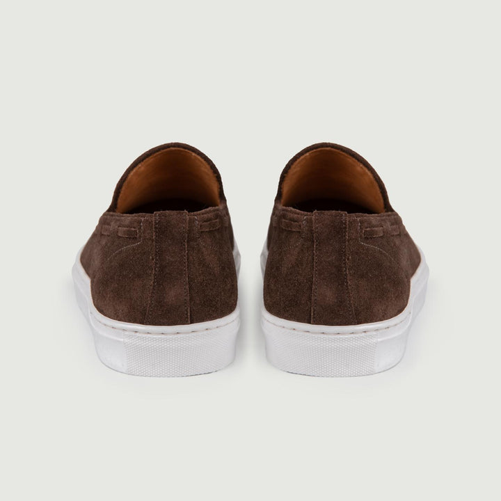 MOCASSINO IN CAMOSCIO MARRONE CON NAPPINE ALLEN/23 T MORO SAXONE 
