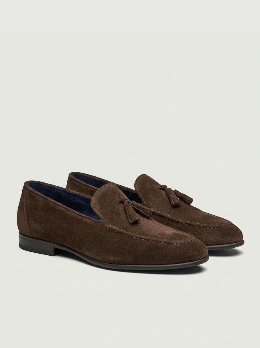 Mocassino Tassel Loafer in pelle scamosciata cioccolato 2025 520 SAXONE 