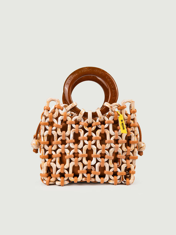 POCHETTE BON BON IN PELLE BISCOTTO