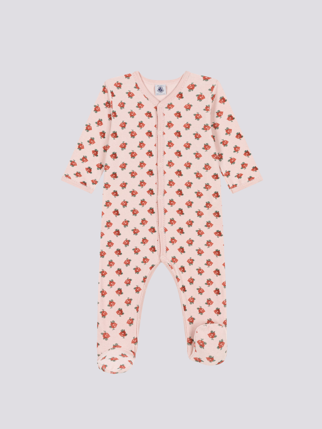 PIGIAMA A FIORI IN CINIGLIA A083P 01 PETIT BATEAU 