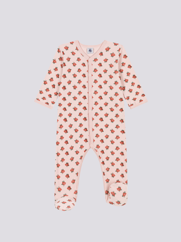 PIGIAMA A FIORI IN CINIGLIA A083P 01 PETIT BATEAU 