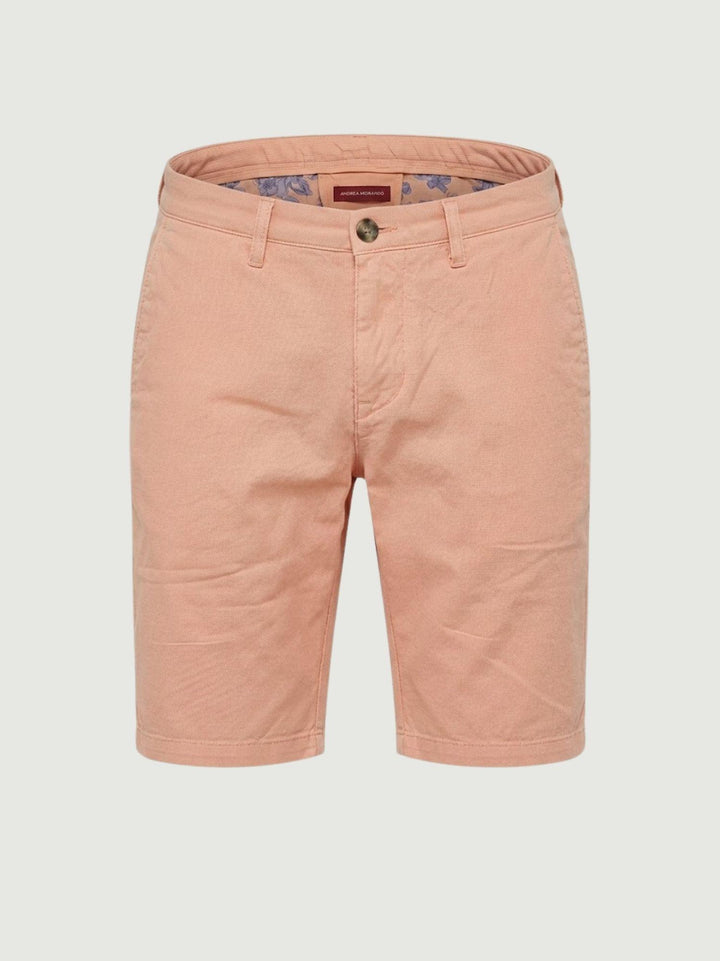 Bermuda in cotone piquet rosa salmone BU26S29BEPA1576PIQUET 676 ANDREA MORANDO 