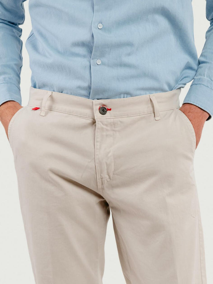 PANTALONE IN COTONE BEIGE 7657TO BEIGE ANDREA MORANDO 