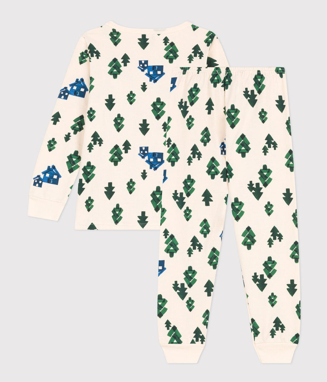 PIGIAMA CHALET BAMBINO UNISEX IN TESSUTO FELPATO A086H 01 PETIT BATEAU 