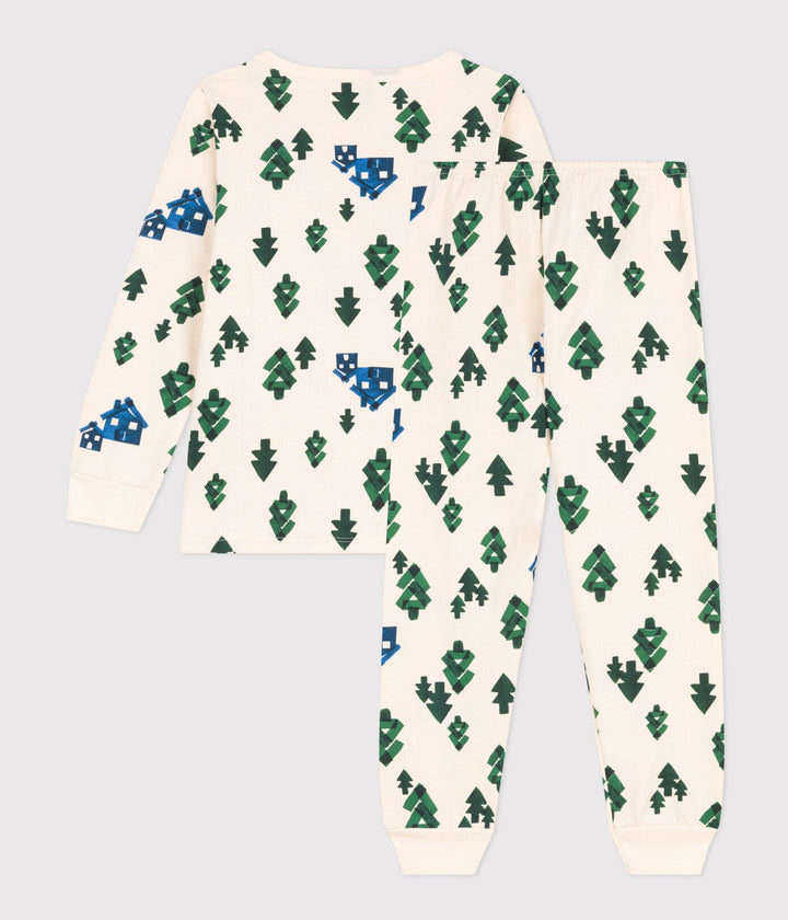 PIGIAMA CHALET BAMBINO UNISEX IN TESSUTO FELPATO A086H 01 PETIT BATEAU 