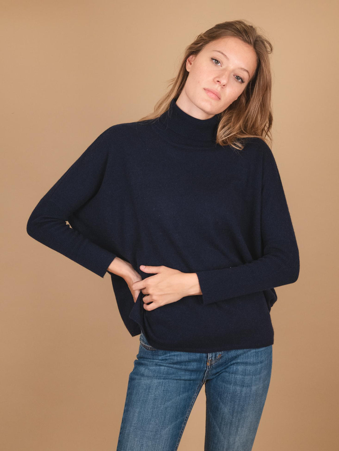 DOLCEVITA OVER IN CASHMERE ECO-FRIENDLY BLU CLARA BLU ABSOLUT CASHMERE 