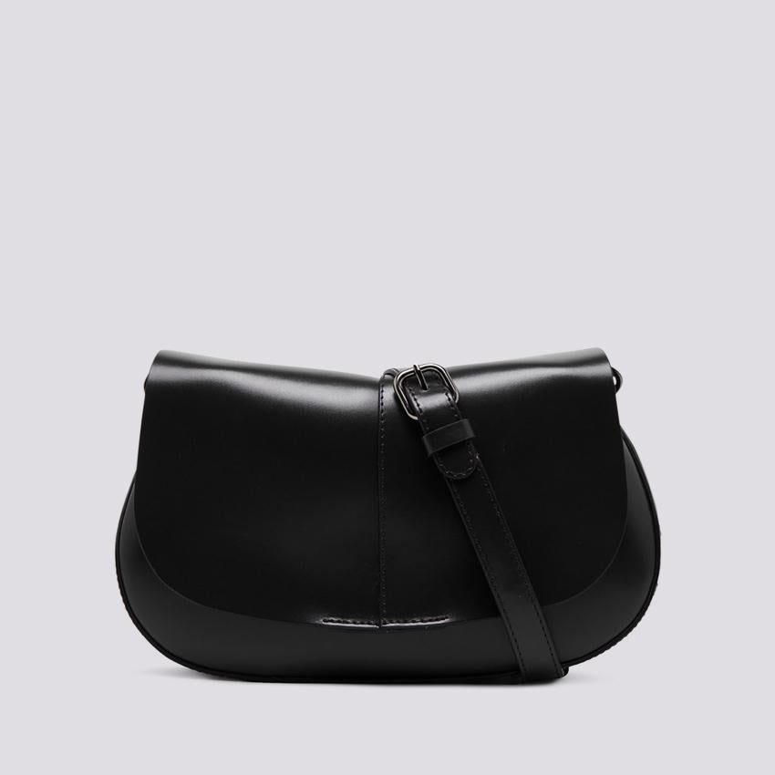 Borsa a spalla Helena Round in pelle nera BS 9308 CALF 001 GIANNI CHIARINI 