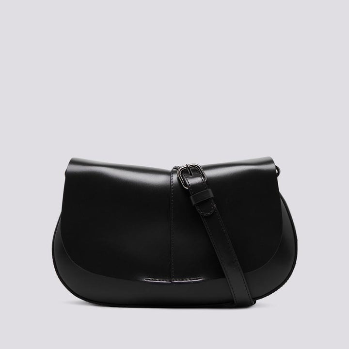 Borsa a spalla Helena Round in pelle nera BS 9308 CALF 001 GIANNI CHIARINI 