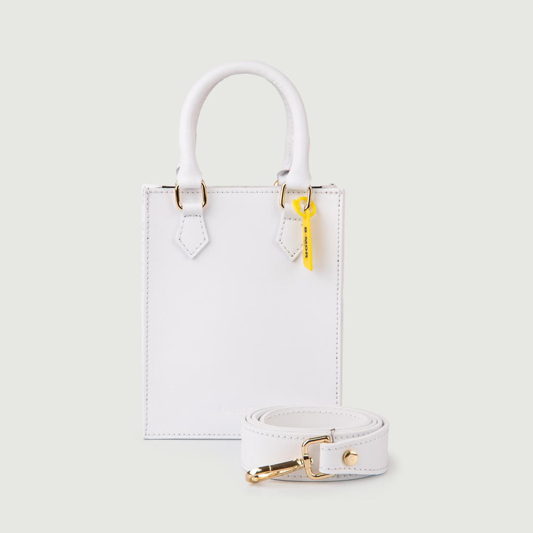 BORSA IN PELLE BIANCA BABY BABY BIANCO BIMOR 