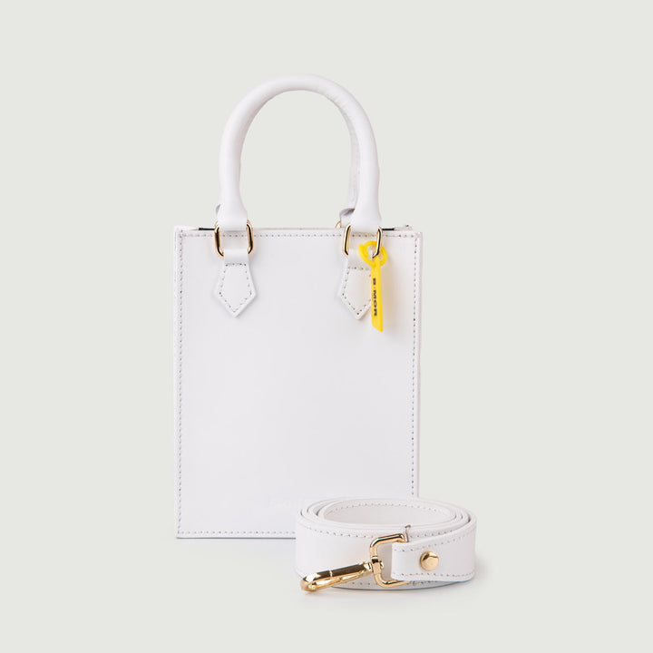 BORSA IN PELLE BIANCA BABY BABY BIANCO BIMOR 