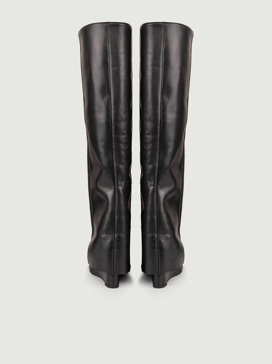 STIVALE IN PELLE NERA CON MAXI RISVOLTO 1454/16 NERO ANDREA MORANDO 