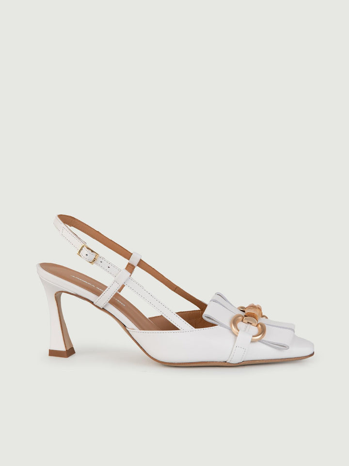 Décolleté SLING BACK BIANCA L5602 BIANCO ANDREA MORANDO 