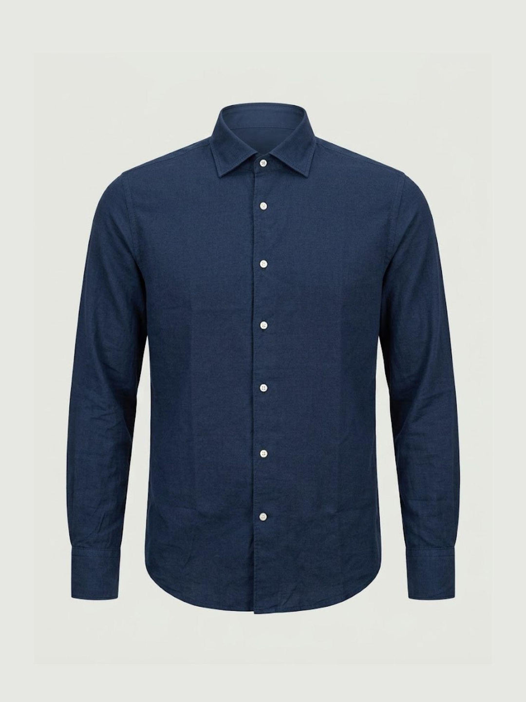 Camicia in mussola di cotone blu LEON 08 DEPERLU 