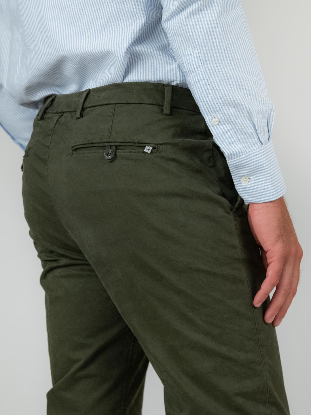 PANTALONE VERDE CON TASCHE A FILO T500/STR 694 NOLAB 