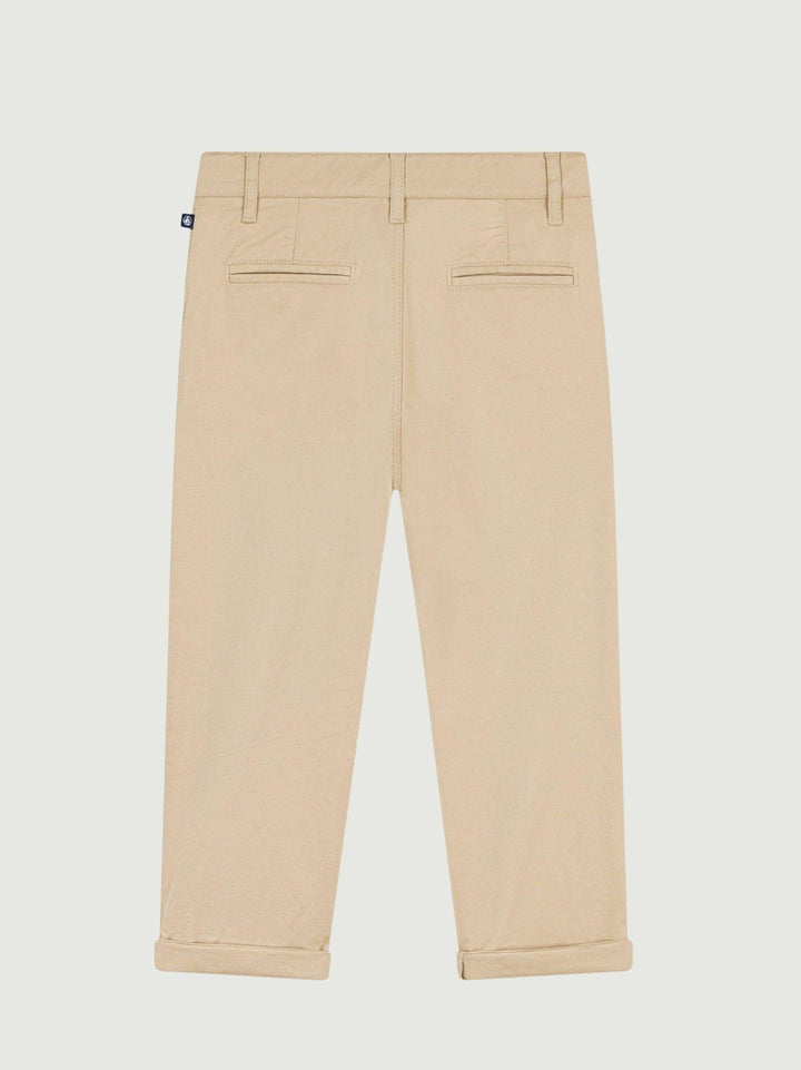 Pantaloni in serge beige A0FMV 02 PETIT BATEAU 