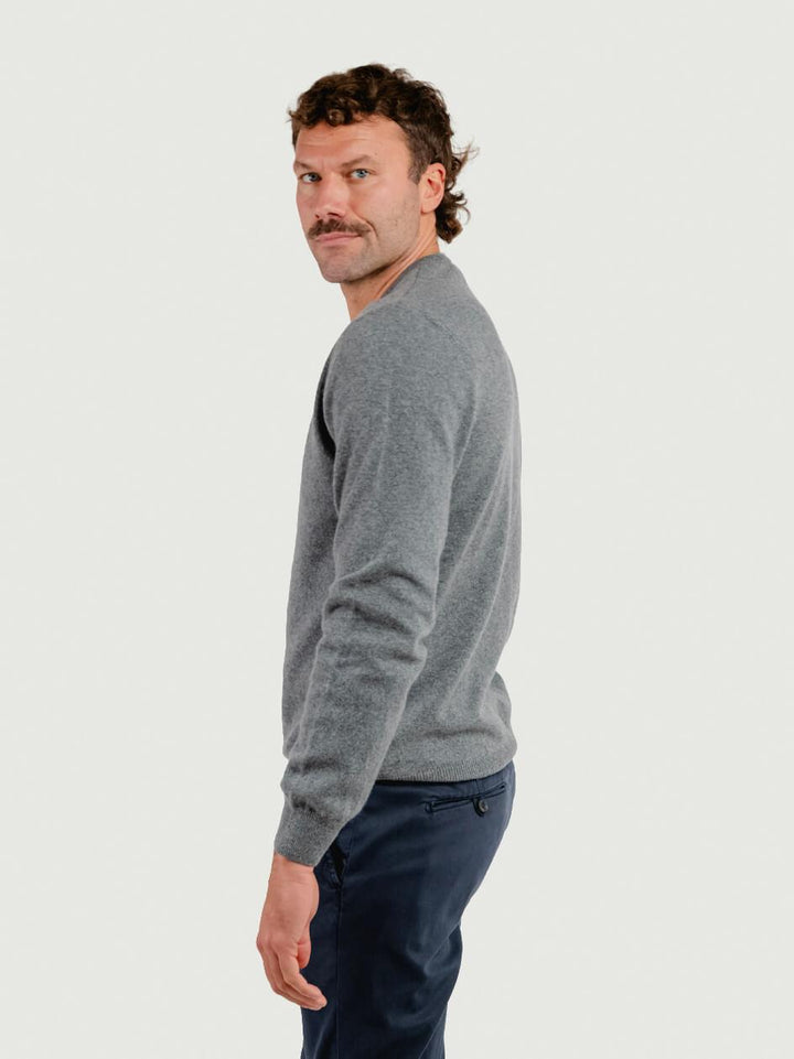 MAGLIA GIROCOLLO 100% CASHMERE GRIGIO U0125 GRIGIO MEDIO ANDREA MORANDO 