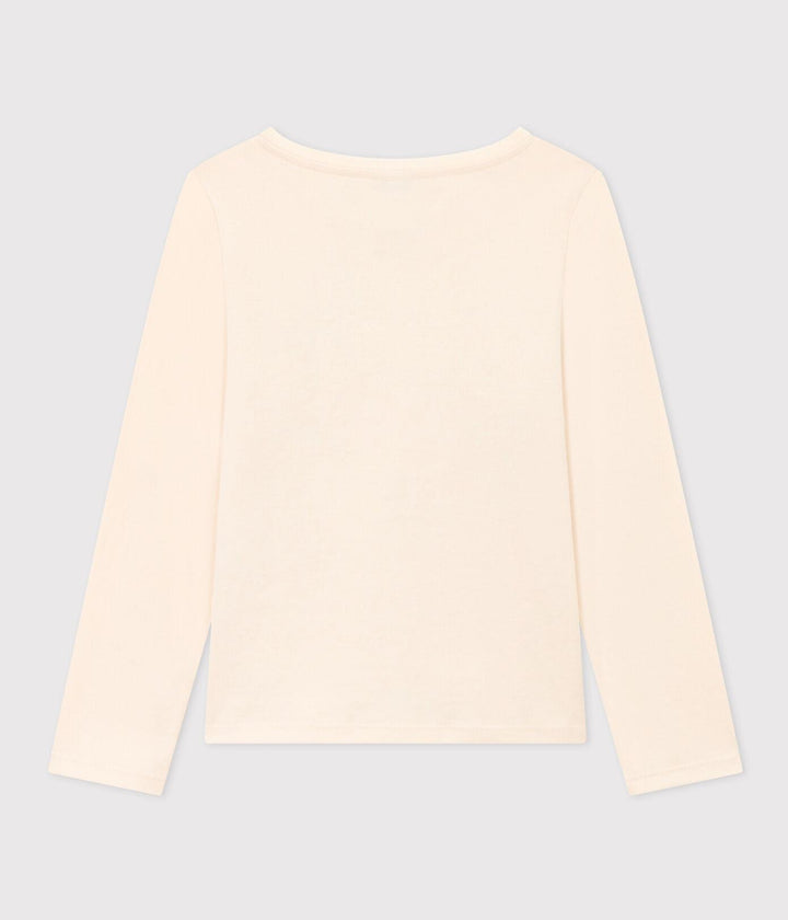 T-SHIRT MANICHE LUNGHE IN COTONE BAMBINA A08HF 02 PETIT BATEAU 
