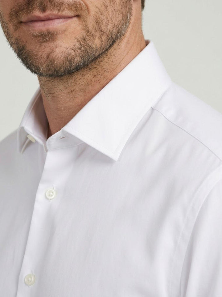 Camicia no stiro con colletto francese bianca BU26S10CANEU6 101 ANDREA MORANDO 