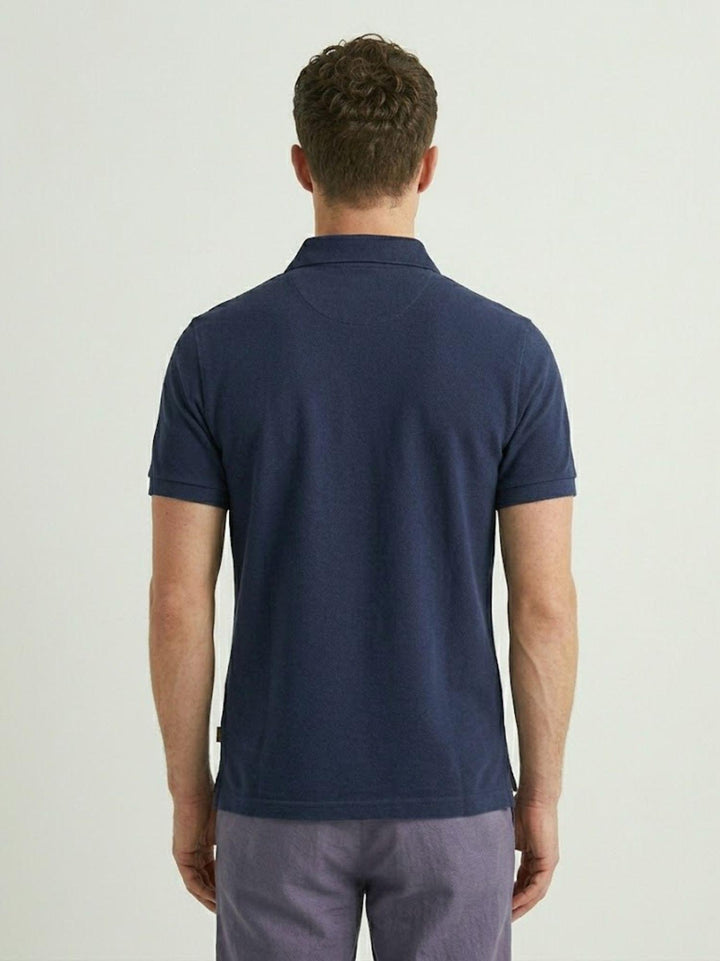 Polo piquet Monogram blu navy rosso M1110465A MZ9 SUPERDRY 