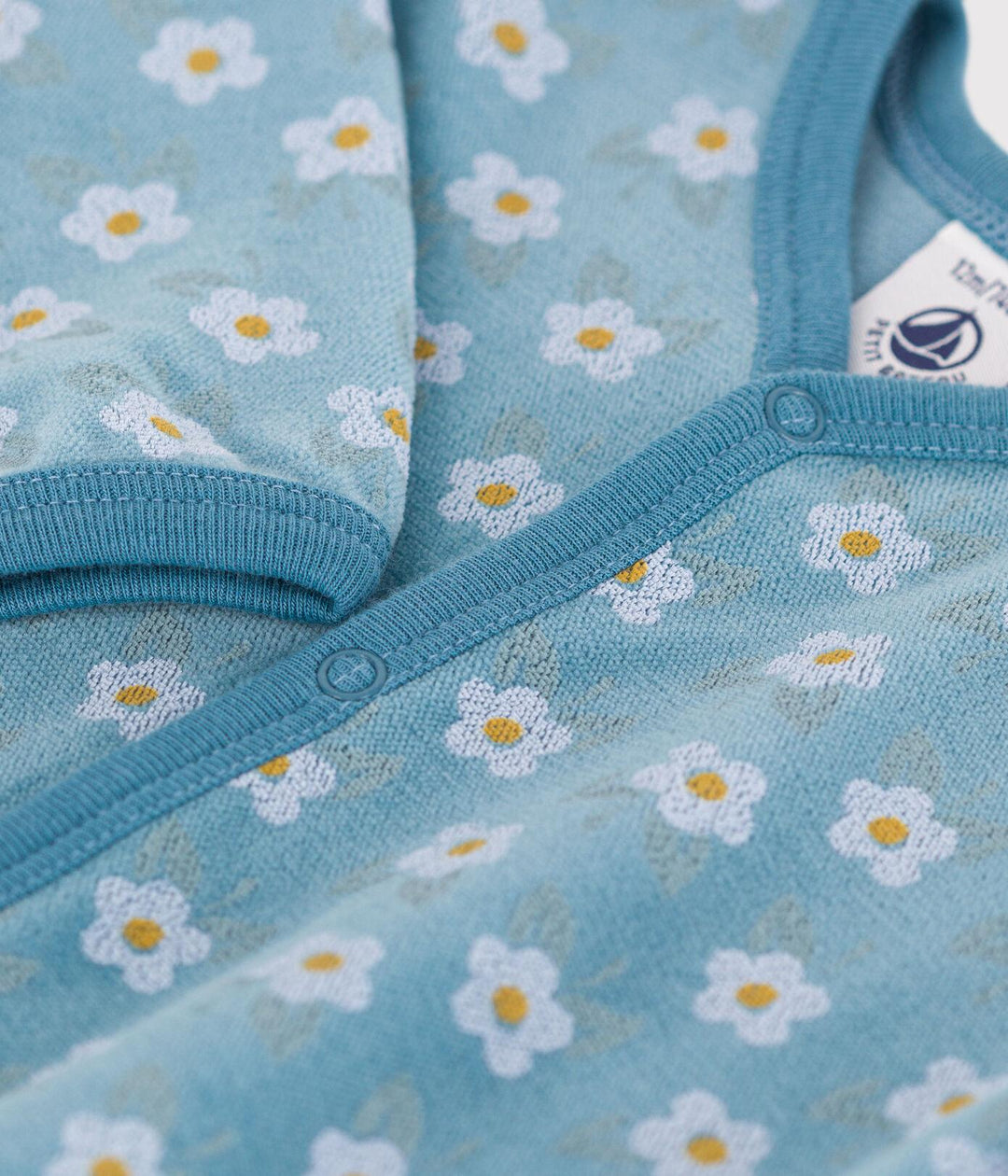 PIGIAMA IN CINIGLIA A FIORI A08E4 01 PETIT BATEAU 