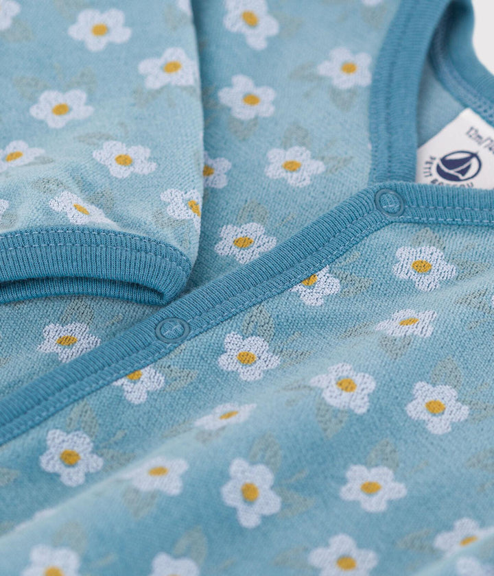 PIGIAMA IN CINIGLIA A FIORI A08E4 01 PETIT BATEAU 