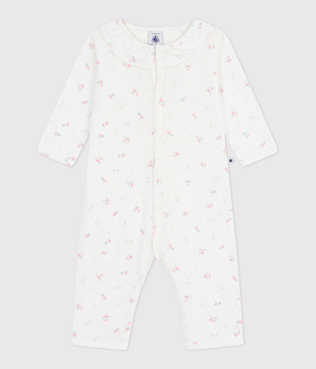 Tutina con colletto stampa fiori A0F9P 07 PETIT BATEAU 