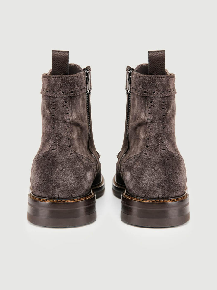 STIVALETTO STRINGATO CODA DI RONDINE COLOR PEPE 1081MOSS PEPE ANDREA MORANDO 