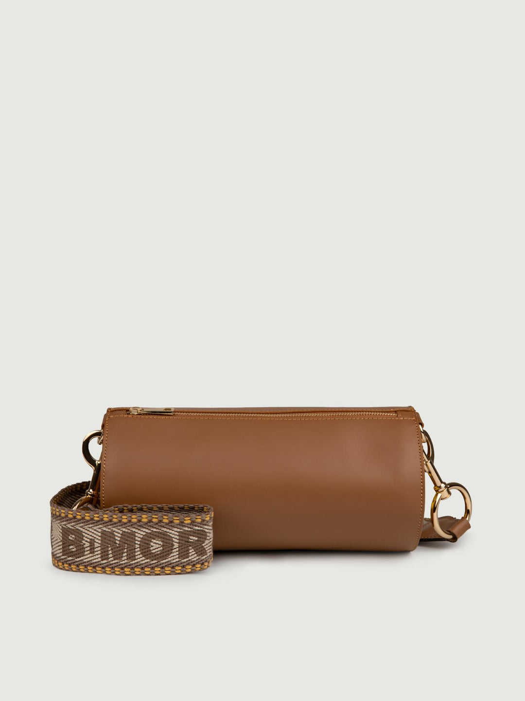 BORSA CILINDRO A TRACOLLA IN PELLE CUOIO "CIRCULAR" CIRCULAR CUOIO BIMOR 