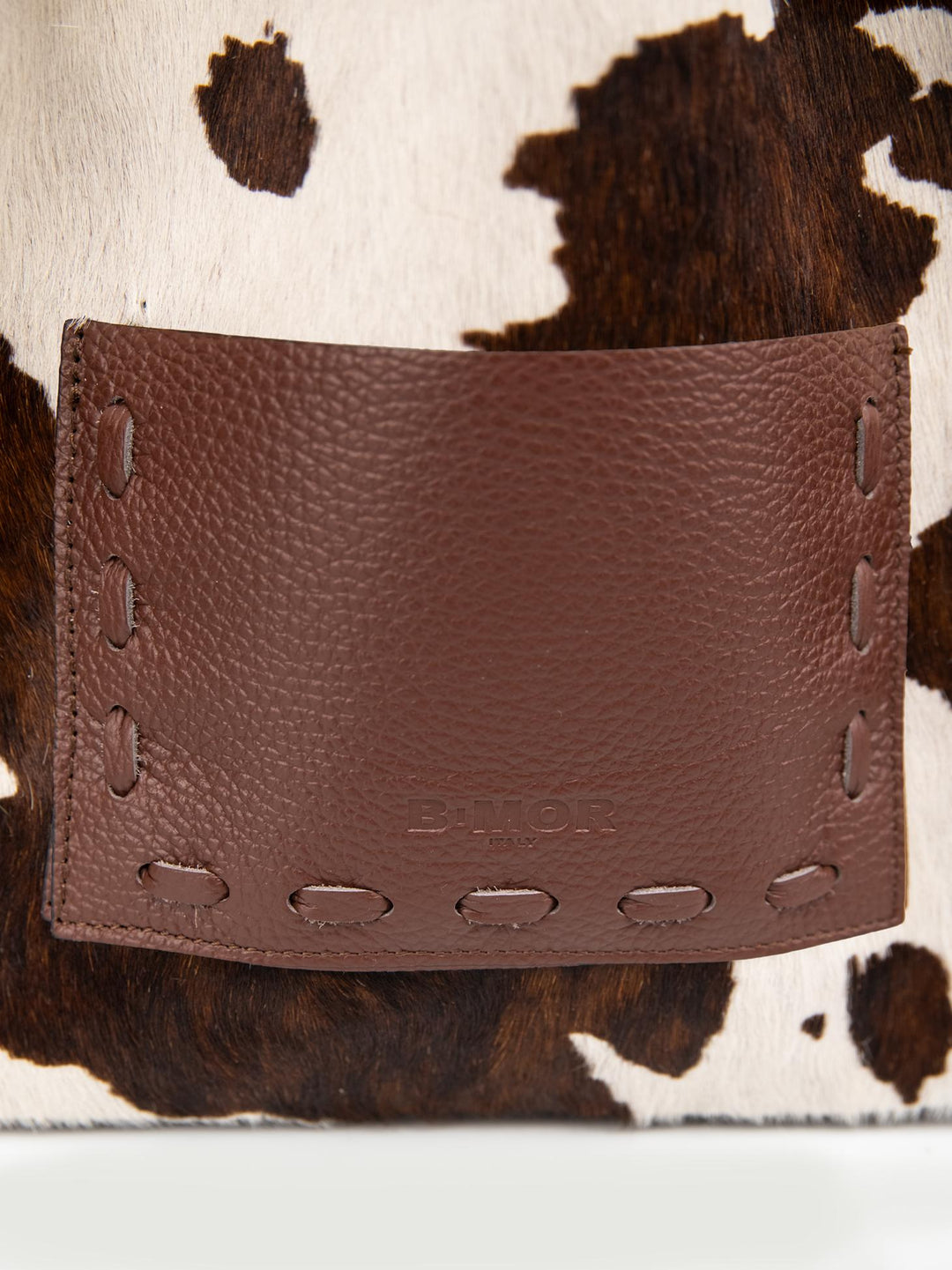 BORSA POCAHONTAS IN CAVALLINO COW PRINT MARRONE POCAHONTAS CAVALLINO MARRONE BIMOR 