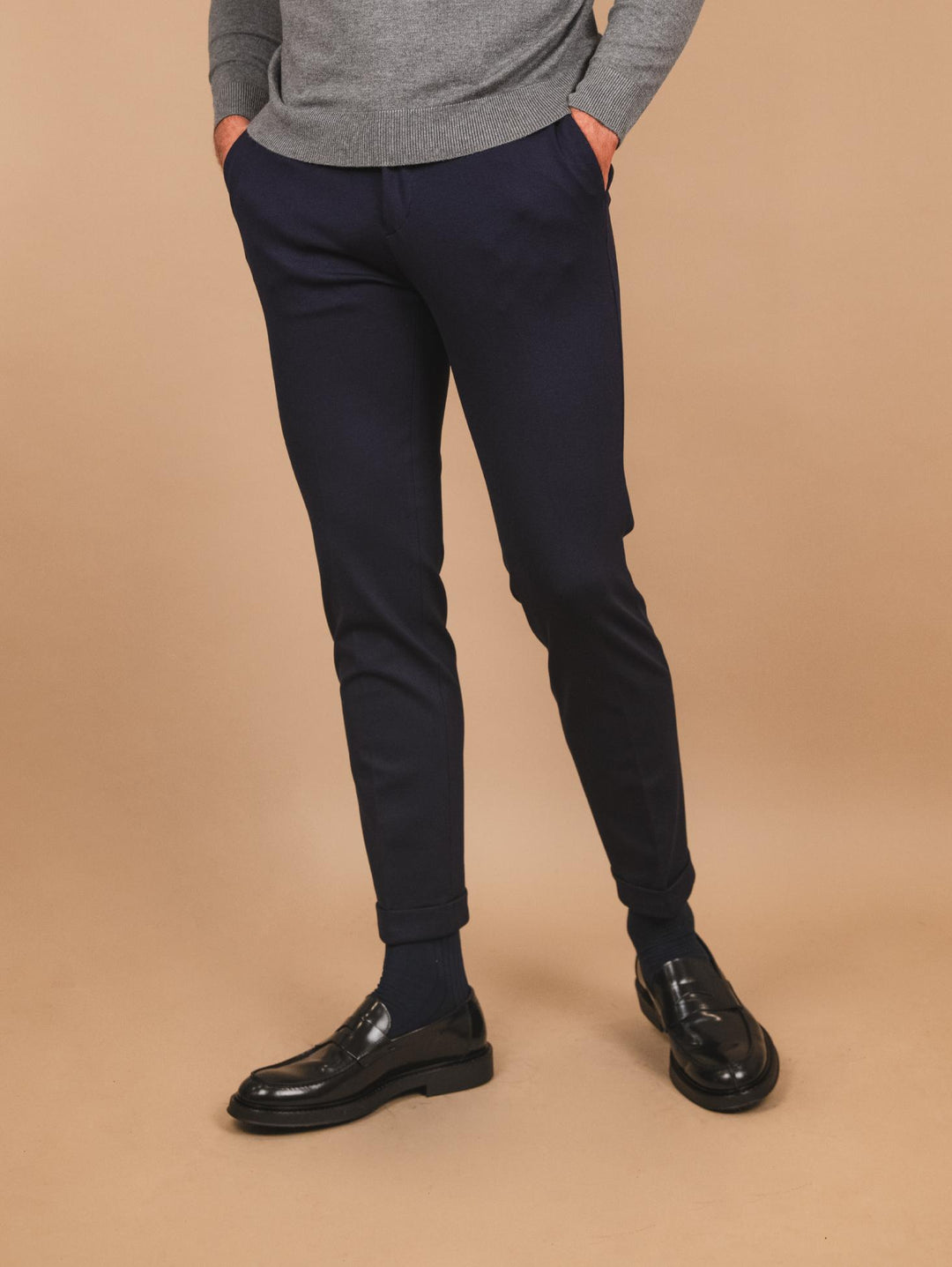 PANTALONE CHINOS ELASTICIZZATO BLU OF1CT00P002 174 ANDREA MORANDO 