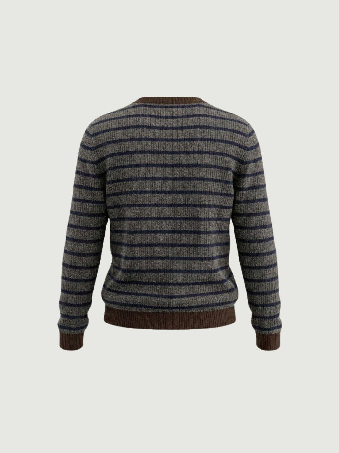 MAGLIA GRIGIO A RIGHE BLU 10848 MORO ANDREA MORANDO 